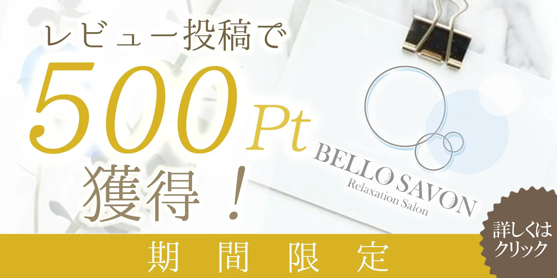 【期間限定】レビュー投稿で500Pt獲得！